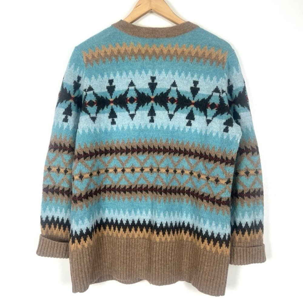 Pendleton Alpaca Wool Southwestern Aztec Pattern Cardigan Sz L Western Classic‎ - Picture 2 of 6